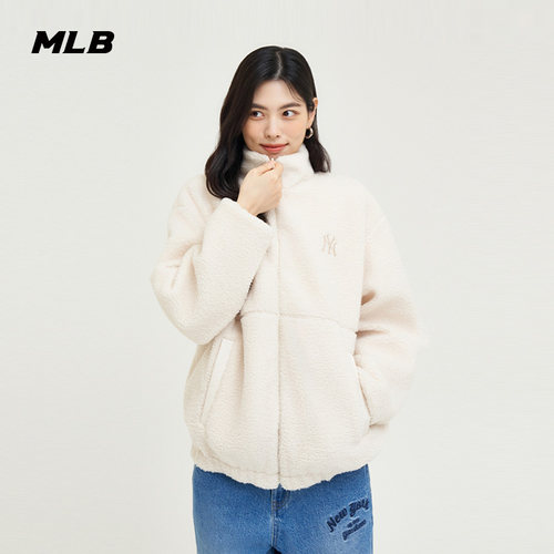 男女官方MLB官方情侣羊羔绒外套