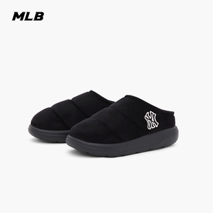 24冬季 MLB官方 厚底增高半拖舒适休闲加绒拖鞋 时尚 WBBCM 女款