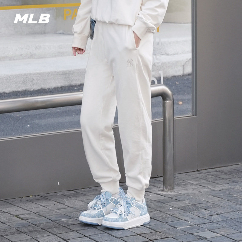 MLB官方 男女同款舒适松紧百搭束脚休闲运动长裤26春季新款PTB01