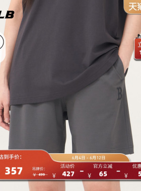 MLB官方 男女情侣凉感经典休闲纯色潮流运动短裤夏季新款SPB13