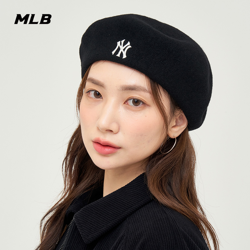 MLB官方 虞书欣同款男女灯芯绒报童帽贝雷帽秋季CB002