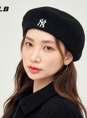 MLB官方 男女同款时尚潮流灯芯绒报童帽贝雷帽冬季CB002/CBB06