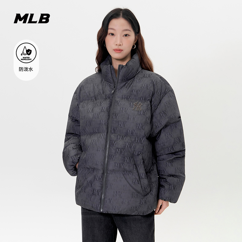 MLB官方 男女情侣复古满印老花防泼水加厚羽绒服25秋冬新款DJM05