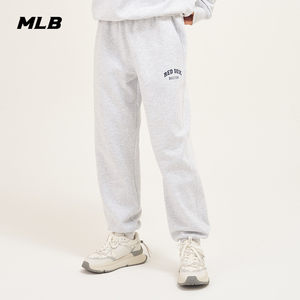 MLB官方 男女情侣学院风运动长裤休闲加绒裤子23冬季新款PTV02