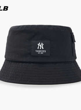 MLB官方 男女情侣口袋拼接小logo百搭潮流渔夫帽25秋冬新款HTB01
