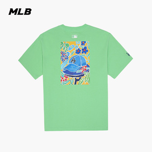 宽松夏季 印花运动T恤休闲短袖 TSEC8 男女情侣时尚 MLB官方