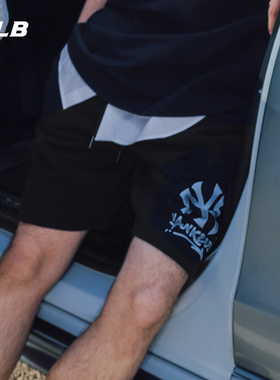 MLB官方男女情侣经典侧标logo运动风百搭休闲短裤25夏季新款SPB02