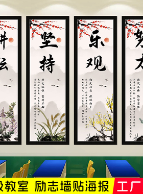 学校装饰墙贴标语小学生教室励志名人名言教育培训班级文化墙字贴
