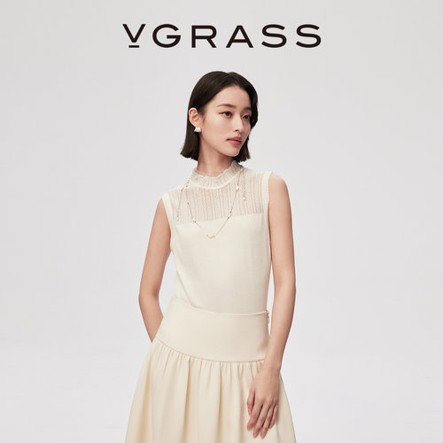 VGRASS小立领无袖背心