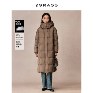 新款 VGRASS維格娜絲24年冬季 蓬松大朵鴨絨羽絨外套DSY2P4065Z