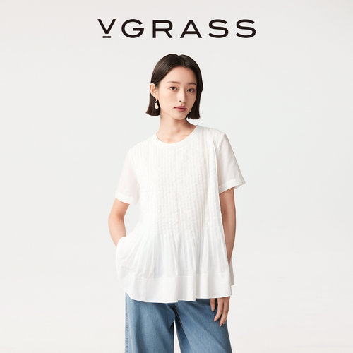 VGRASS细腻舒柔棉上衣