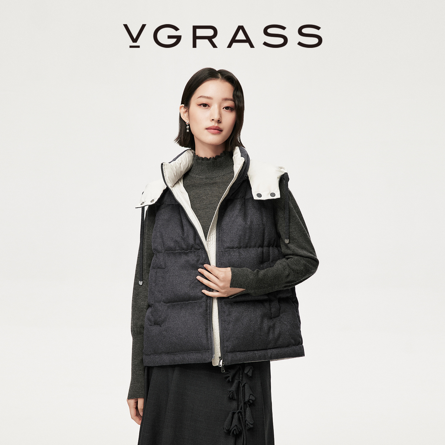 VGRASS90鹅绒温暖羽绒马甲