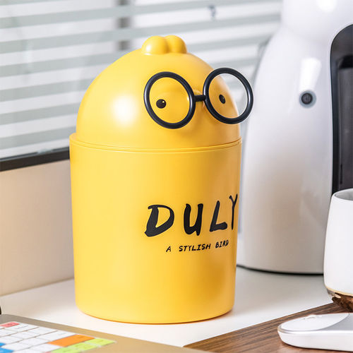 卡通桌面垃圾桶迷你小号带盖