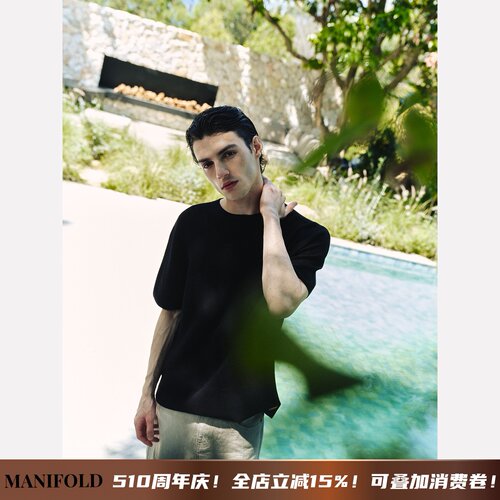 Manifold桑蚕丝天丝醋酸混纺短袖