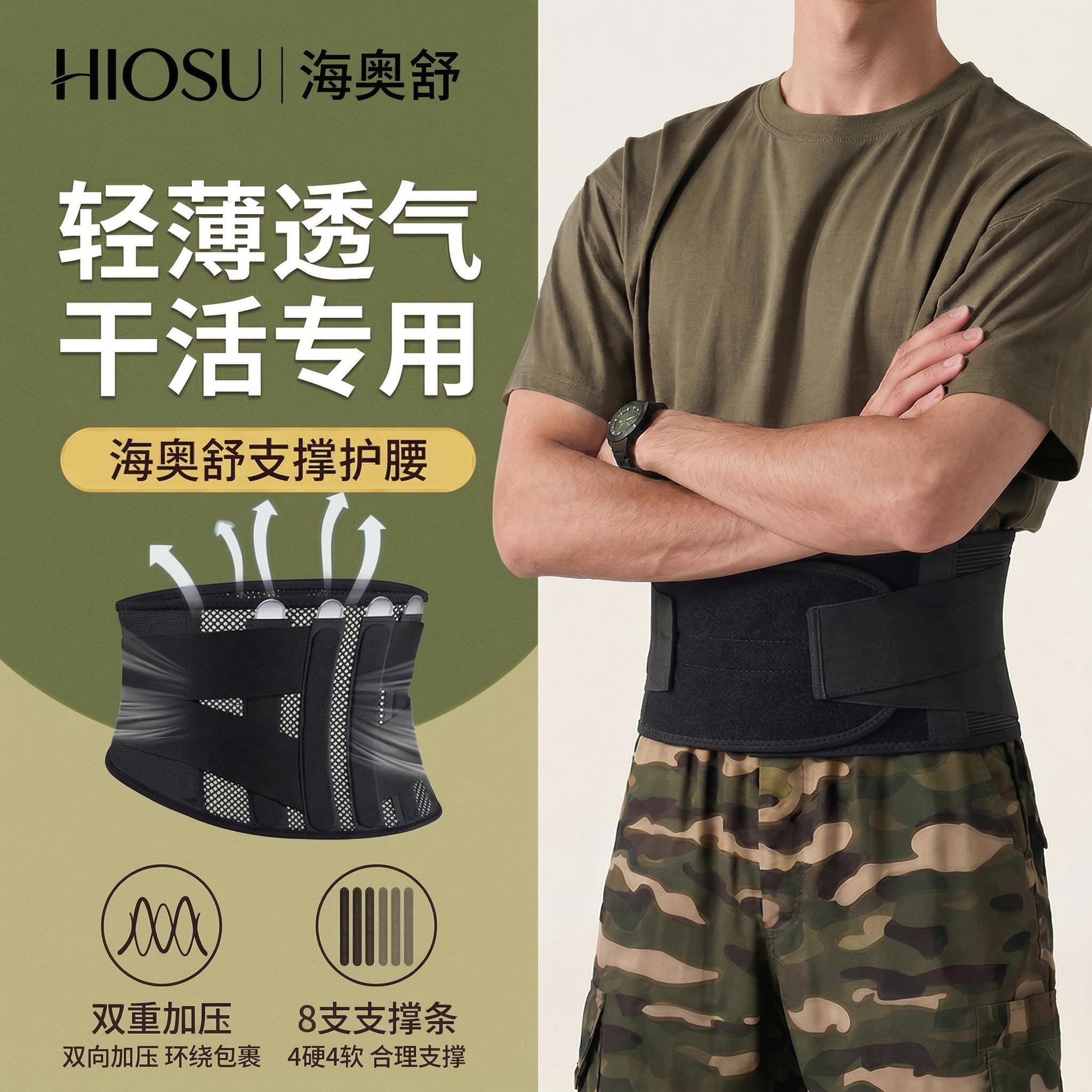 男士干活护腰带医用护腰带腰椎间盘劳损突出搬运工男式腰带干重活