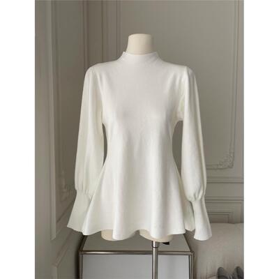 大码女装白色半高领内搭