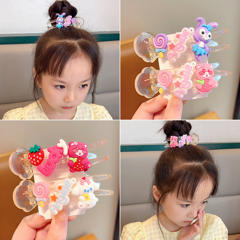 儿童卡通可爱丸子头发夹抓夹
