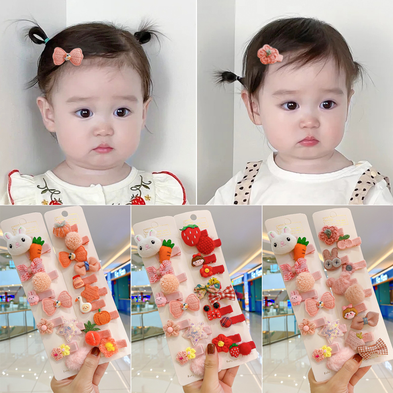 女宝宝全包布可爱风婴幼儿小发夹