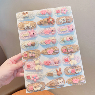 可爱儿童发夹女童刘海前额发卡碎发小女孩夹子宝宝侧边夹发饰bb夹