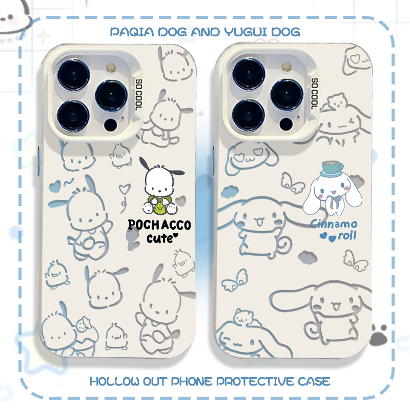 适用华为手机壳镂空玉桂狗帕恰狗