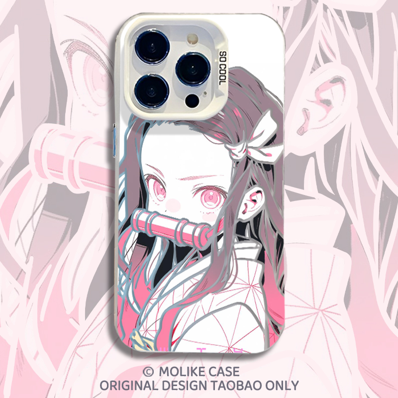 鬼灭之刃镭射祢豆子适用华为pura80手机壳mate70pro动漫nova14新款13女12荣耀400/300/200/x60/50/magic8/7/6