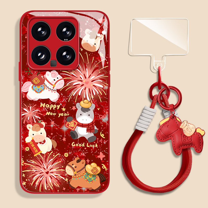 烟花小马适用小米17promax手机壳15ultra新年14新款13红米k90马年80本命年70玻璃60至尊版50挂绳note12保护11,3C数码配件,手机保护套/壳,淘宝优惠券,粉丝福利购,淘宝优惠卷