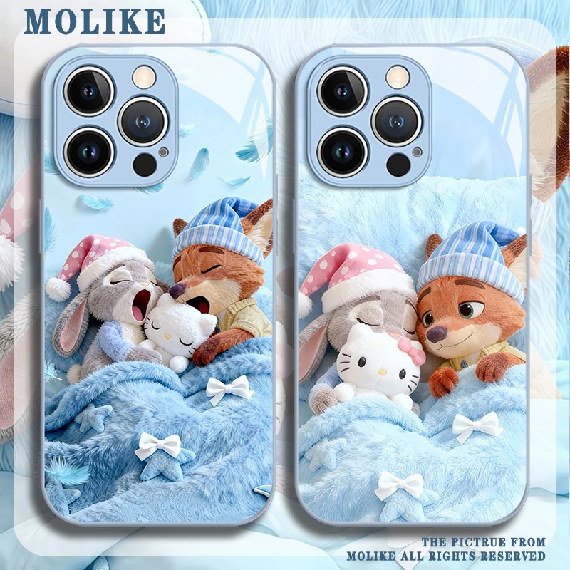 睡觉尼克朱迪适用iqoo15手机壳13疯狂动物城z9turbo周边12套11s一加ace5新款neo10pro外1+2/3v/9/8/7/6/vivo