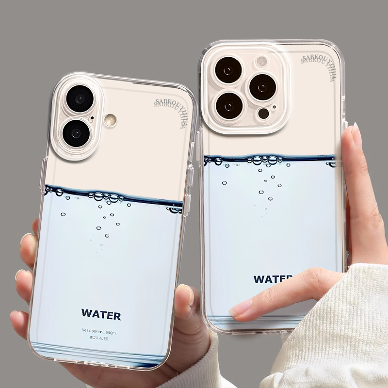 适用苹果手机壳多喝点水创意趣味