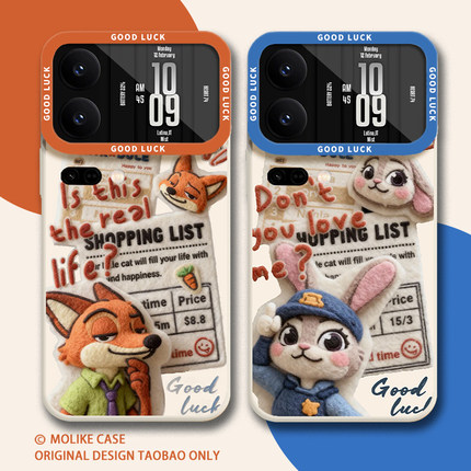 毛绒尼克朱迪适用小米17promax手机壳15ultra疯狂动物城14新款13红米k90情侣80男70女60至尊版50套note12外11