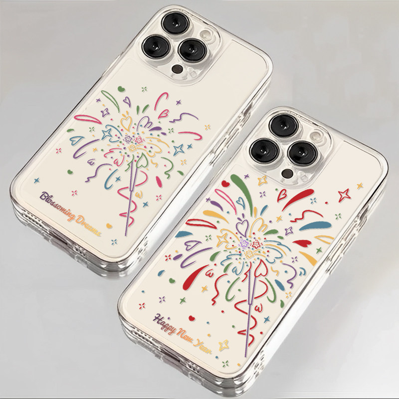 新年彩色烟花适用华为pura70手机壳mate80promax巨好看nova15新款14透明13荣耀500高级400过年300防摔x60套50,3C数码配件,手机保护套/壳,淘宝优惠券,粉丝福利购,淘宝优惠卷
