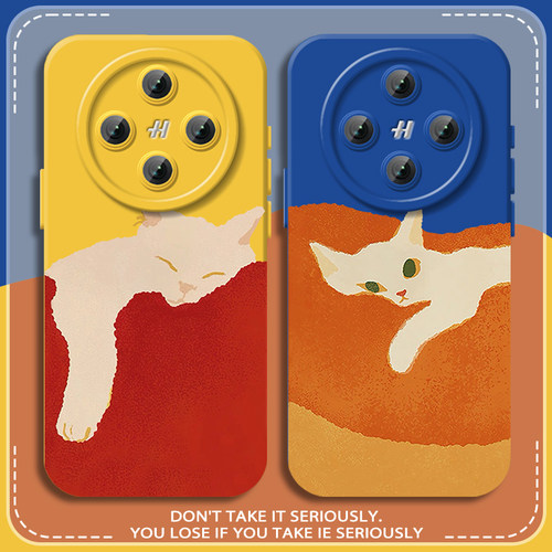 慵懒猫咪适用oppofindx9情侣手机壳findx8Ultra创意7pro新款6可爱卡通5小众4全包保护3男女OPPO/s外壳镜头十+