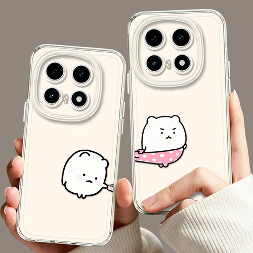 搞怪趣味拉裤衩小白熊情侣适用iqoo16手机壳15透明13/12/z11turbo/neo10pro/9/8/7一加ace6新款1+2v/5/3/vivo