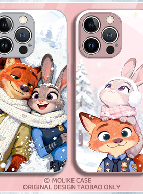 雪地疯狂动物城适用iqoo15手机壳13尼克z9turbo朱迪12情侣11s一加ace5新款neo10pro玻璃1+2套3v/9/8/7/6/vivo