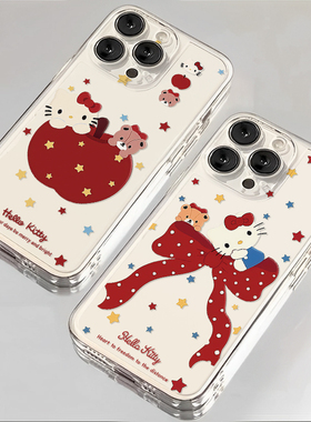 星星蝴蝶结kt猫适用iqoo15手机壳13透明z9turbo卡通12防摔11s一加ace6新款neo10pro可爱1+2女3v/9/8/7/5/vivo