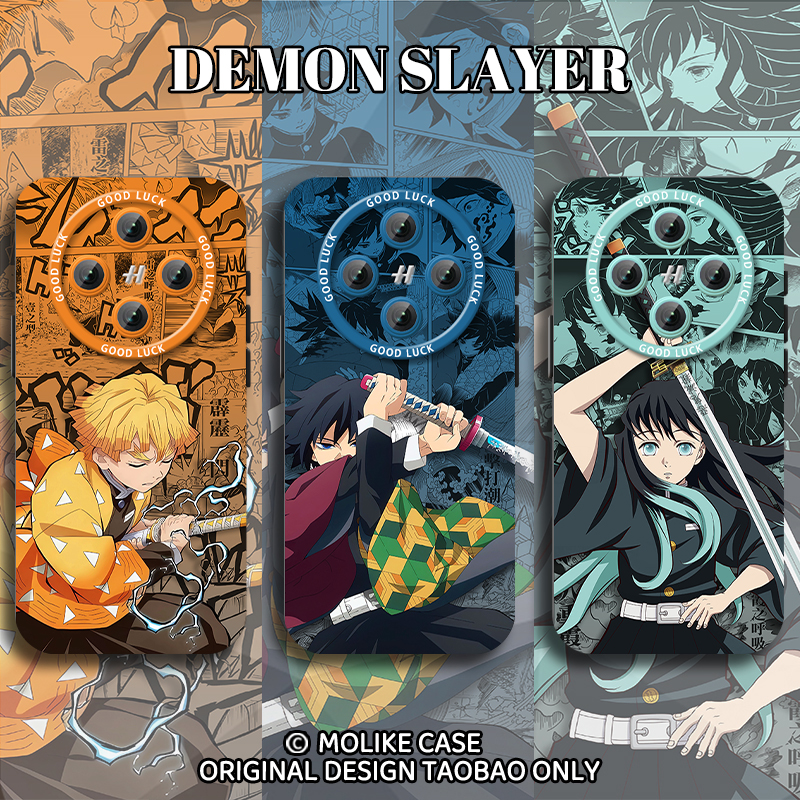 鬼灭之刃适用oppofindx9手机壳findx8Ultra无限城7pro新款6周边5我妻善逸4富冈义勇3时透无一郎OPPO硅胶s十+
