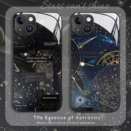 适用oppo手机壳十二星座高级玻璃