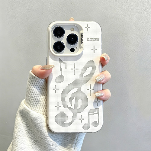 复古艺术音乐符号适用苹果17promax手机壳iPhone16高级感15新款14古早13mini韩系ins风12创意11套x/xr/xs/8/7
