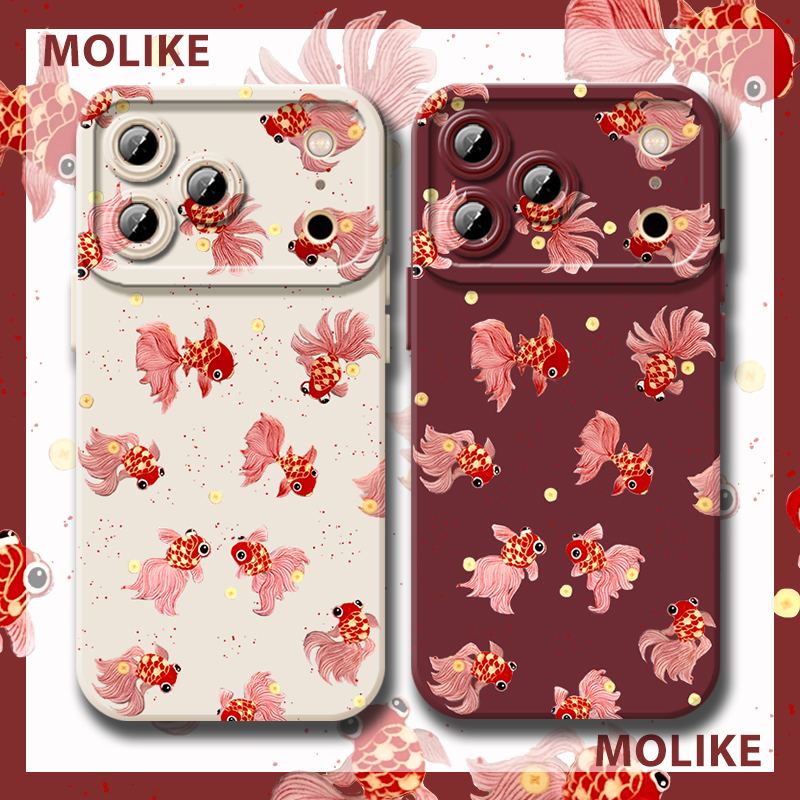 新年锦鲤适用苹果17手机壳iPhone16promax新中式15新款14红色13mini妈妈12高级感11小众x过年xr女xs外8/7/air