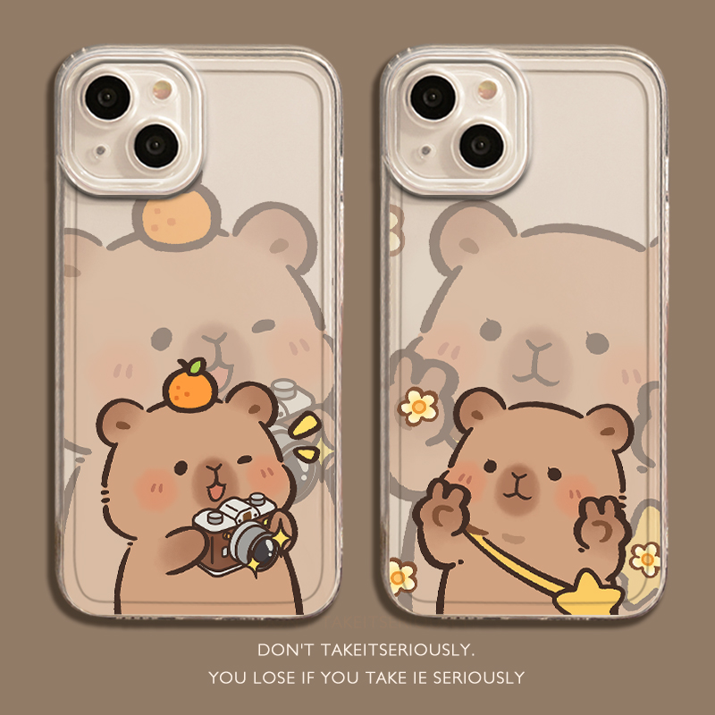 适用opporeno14pro手机壳K12x拍照卡皮巴拉19情侣11新款10水豚findX8男女realme真我Neo7卡通GT6软5/4/9套十+