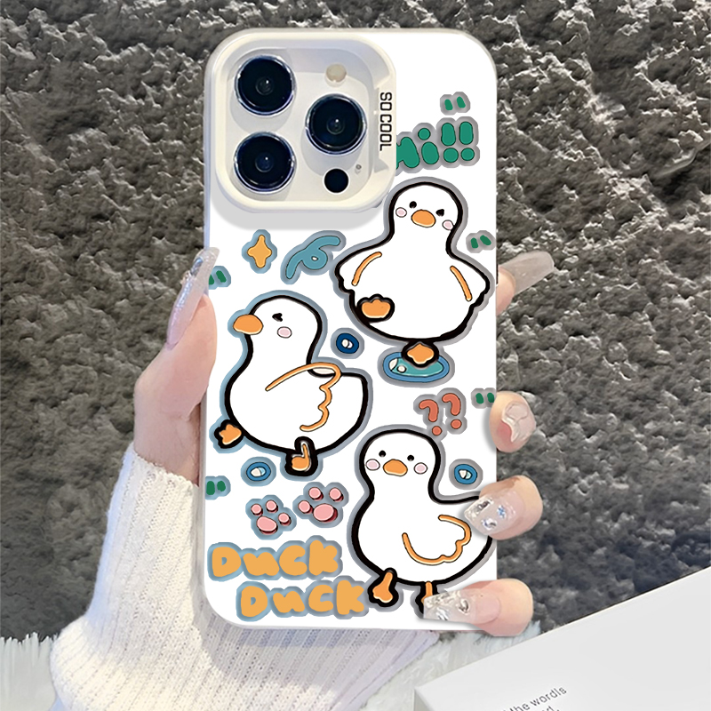 duck可爱鸭子适用华为pura80手机壳mate70pro卡通nova14女款13创意12荣耀400趣味300套200/x60/50/magic7/6/5