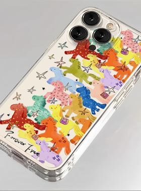 奔跑小马适用iqoo15手机壳13马年z9turbo新年12本命年11s一加ace6新款neo10pro透明1+2保护3v软9/8/7/5/vivo