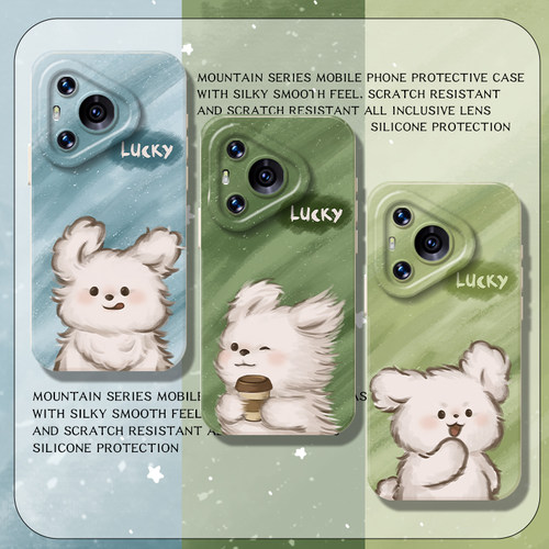 适用华为手机壳吹风小狗