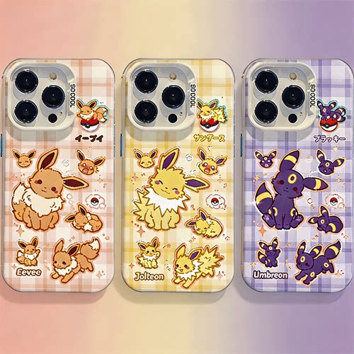 宝可梦伊布适用苹果17promax手机壳iPhone16仙子15新款14神奇宝贝13mini水12卡通11可爱x动漫xr防摔xs男生8/7