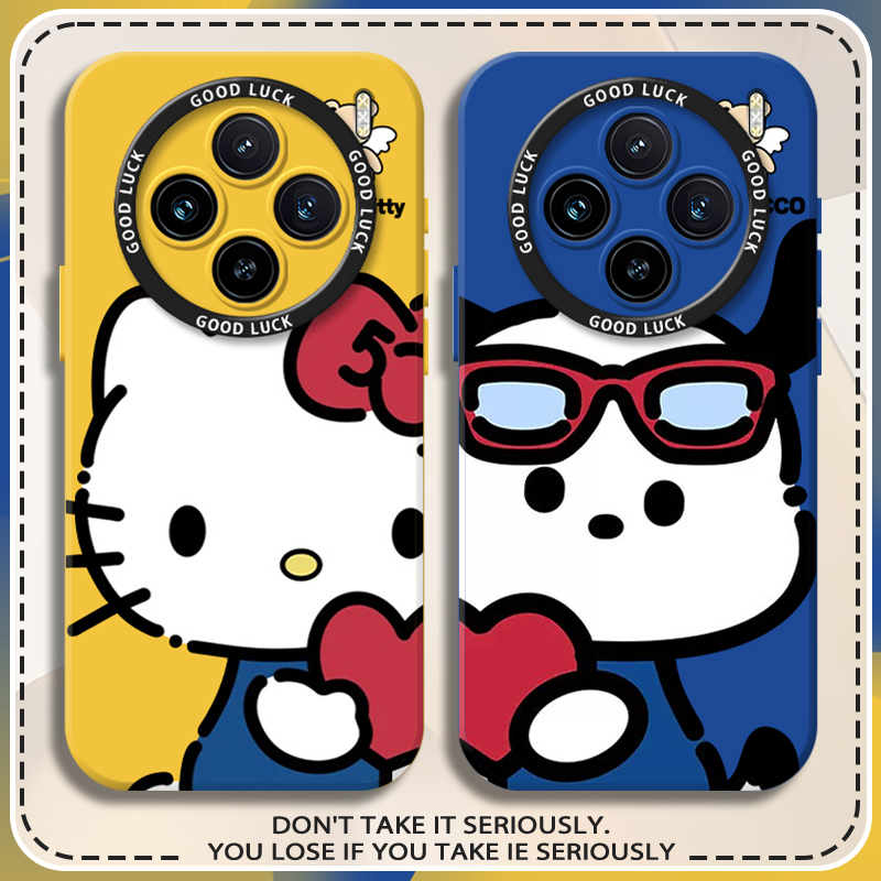 HelloKitty适用vivox300pro情侣手机壳vivox200mini卡通kt猫x100s帕恰狗ultra凯蒂猫x90可爱80新款70软硅胶60