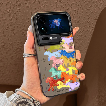 奔跑小马适用小米17promax手机壳15ultra马年14新款13红米k90新年80多巴胺70高级感60至尊版50保护note12外11