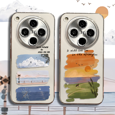 ins风景适用oppofindx9情侣手机壳findx8Ultra小众透明高级感7pro新款6创意艺术男女5外壳镜头4套3/OPPO/s十+