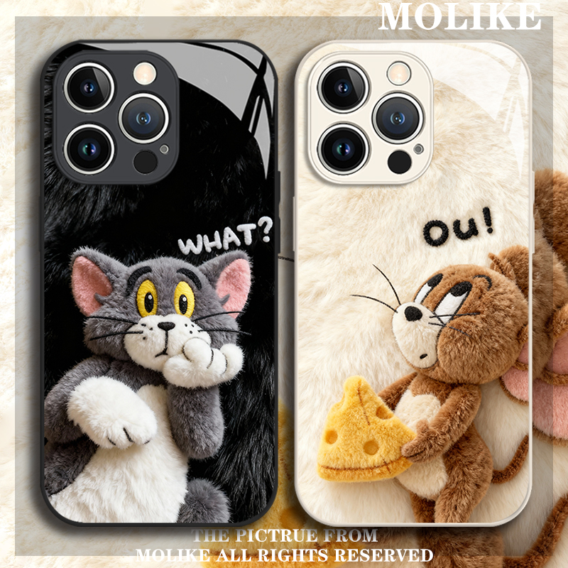 猫和老鼠适用小米17promax手机壳15ultra毛绒14新款13红米k90情侣80玻璃70秋冬60至尊版50男女note12卡通11外