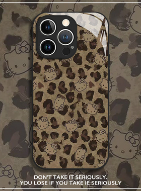 豹纹kitty猫适用小米17手机壳15pro美拉德14黑皮13ultra棕色11/10s红米k80/70/60/50至尊版40/30/note12turbo