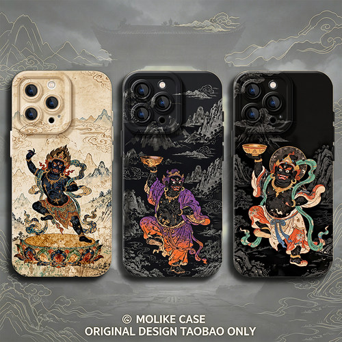 黑天藏金辉适用小米17promax手机壳15ultra发财暴富14新款13红米k100招财90国风80套70/60/50至尊版note12/11