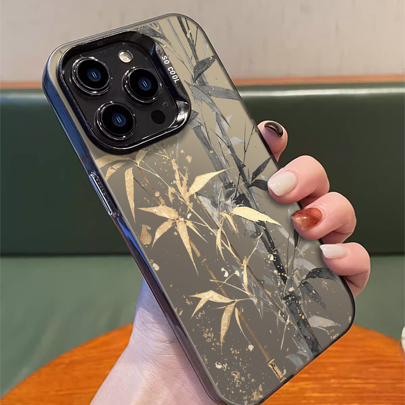 适用小米手机壳水墨风竹子新中式